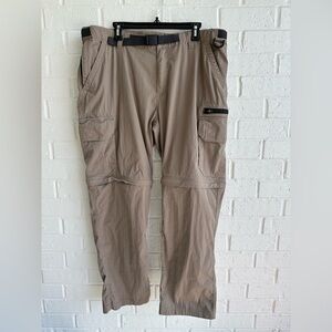BC Clothing Men’s Convertible Stretch Cargo Hiking Pants Shorts Khaki XXL x 32